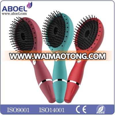 Custom Printed Combs wholesale Ionic LED Light Rechargeable Hair Brush Professional