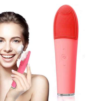 All Skin Types Silicone Facial Cleansing Brush Sonic Face Scrubbers IPX7 Waterproof Electric Face Cleanser Massager Brush