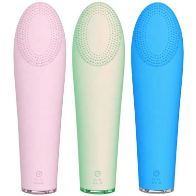 Dual-use Silicone Facial Cleansing Brush IPX7 Waterproof Electric Face Cleanser Massager Brush Rechargeable Silicone Brush