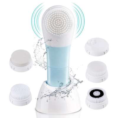 Wholesale Electric Face Clean Brush 2*AA Battery Operated Sonic Facial Cleansing Brush Electric Face Spa System